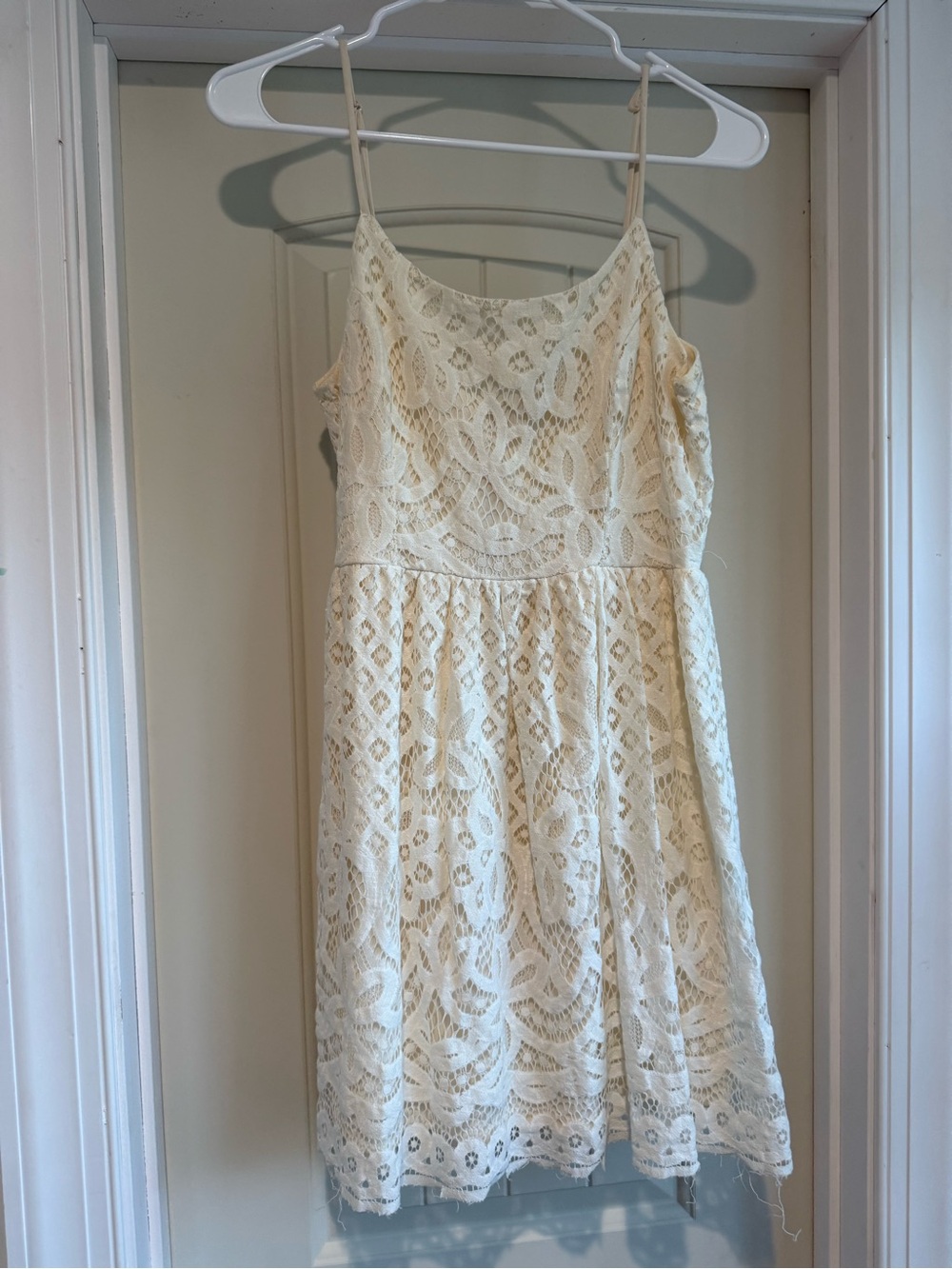 Altar'd State Cream Lace Dress Label Detail